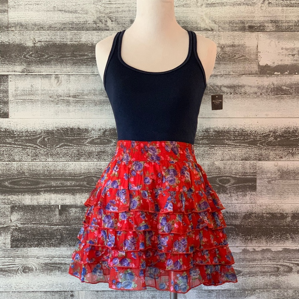 Abercrombie tank tiered ruffle dress NWT SZ Small